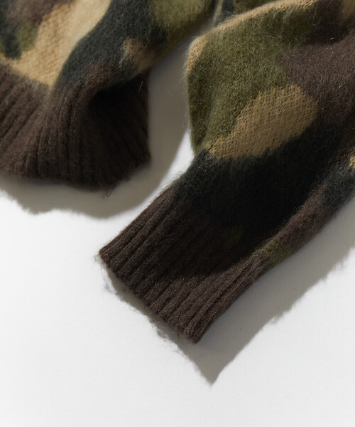 NAUTICA（ノーティカ） セーター ニット モヘア混 迷彩ジャカード