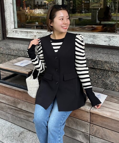 prose verse（プロズヴェール） ベスト ジレ 「MOMO」フレアペプラムV