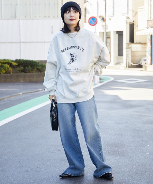 「PUBLUX」 スウェットカットソー M ライトグレー レディース_画像5