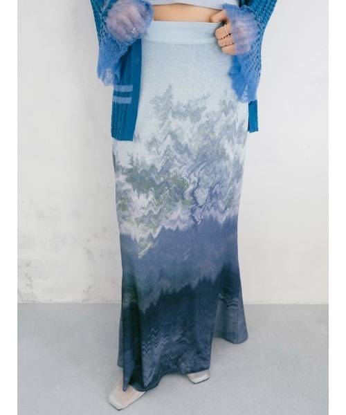 sahara（サハラ） ロング スカート Art Print Skirt/アートプリント