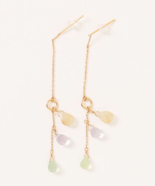 片耳　アメリカンピアス Jolie Toujours（ジョリトゥジュール） ピアス 「K18GP」mix