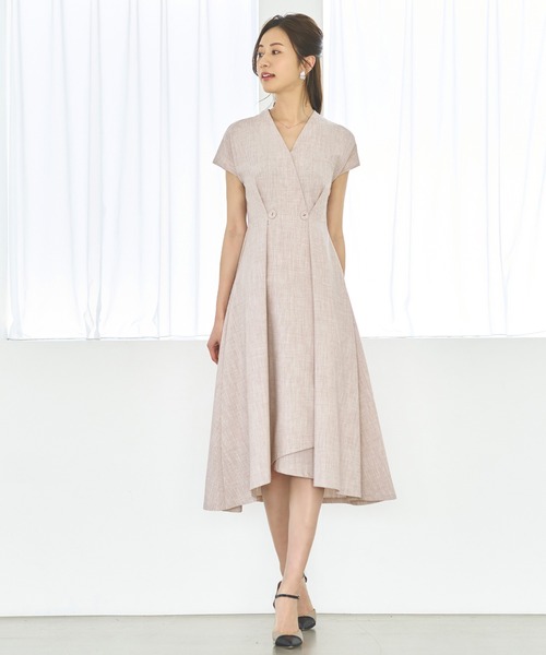 「RUIRUE BOUTIQUE」 半袖ワンピース M ネイビー レディースの画像