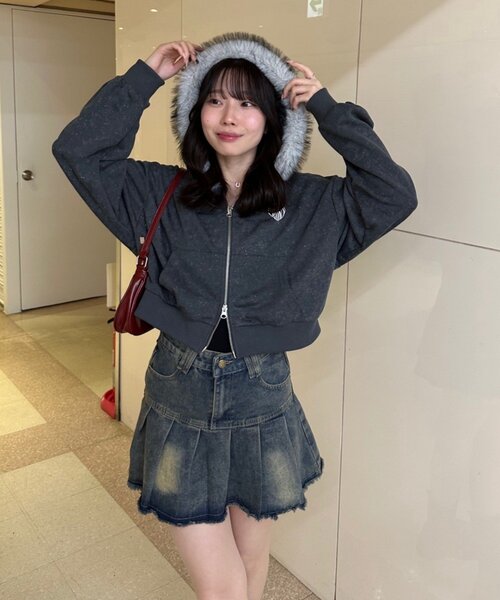 ANOTHER BRANCH OLIVE des OLIVE パーカー 「SETUP」ピグメント風ZIPUP