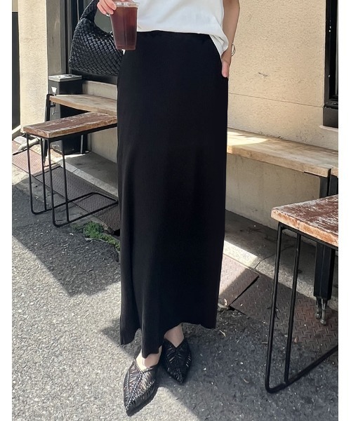 「Re:EDIT」 タイトスカート X-LARGE チャコールグレー レディース_画像2