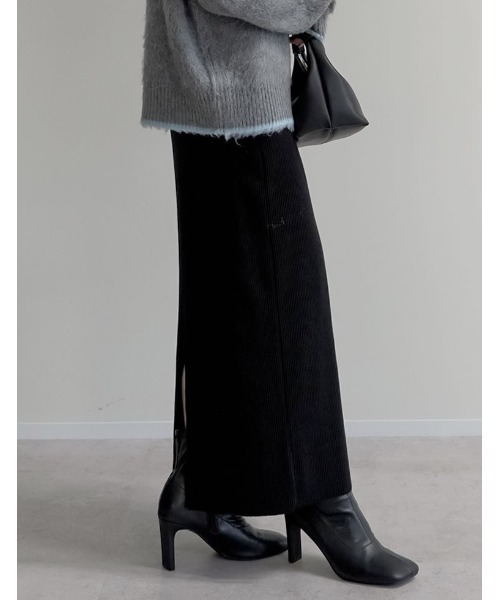 「Re:EDIT」 タイトスカート X-LARGE チャコールグレー レディース_画像3