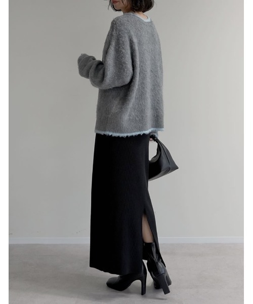 「Re:EDIT」 タイトスカート X-LARGE チャコールグレー レディース_画像4