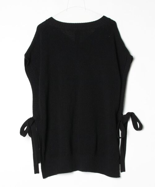 「SHAREEF」 ノースリーブニット 2 ブラック メンズ_画像2