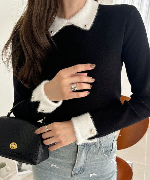 「Ada.」 長袖ニット M ブラック レディース_画像7