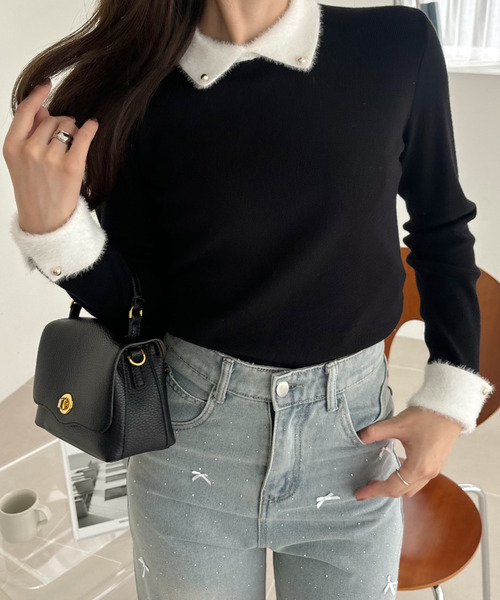 「Ada.」 長袖ニット M ブラック レディース_画像8