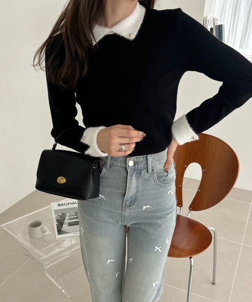 「Ada.」 長袖ニット M ブラック レディース_画像9