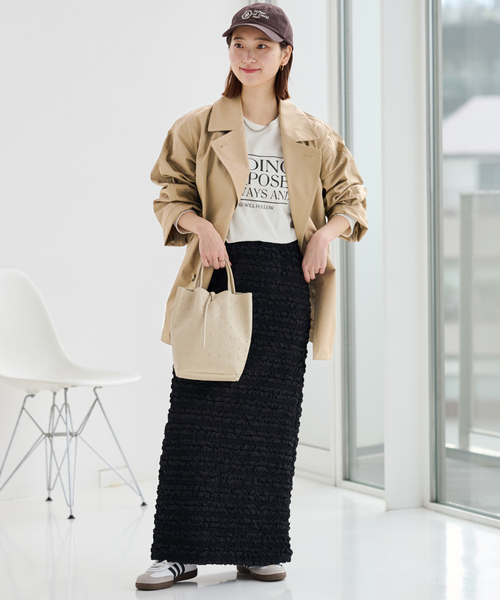 「JOURNAL STANDARD relume」 トレンチコート 36 ネイビー レディース_画像2