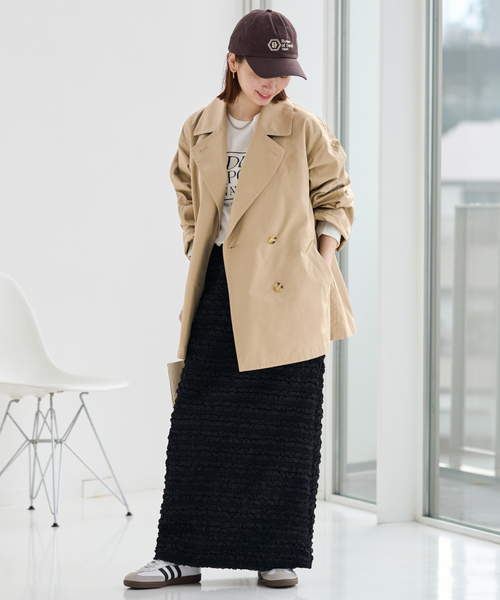 「JOURNAL STANDARD relume」 トレンチコート 36 ネイビー レディース_画像4