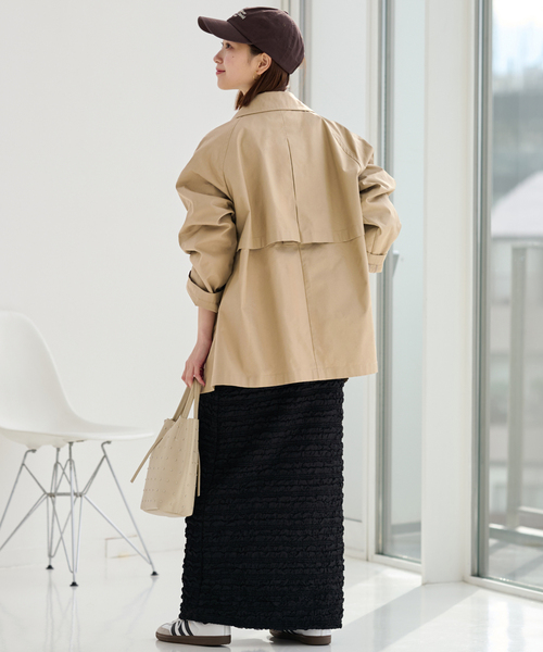 「JOURNAL STANDARD relume」 トレンチコート 36 ネイビー レディース_画像7
