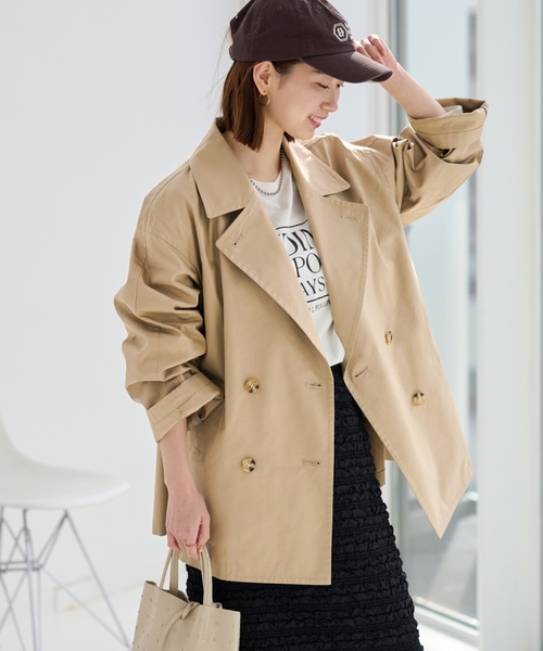 「JOURNAL STANDARD relume」 トレンチコート 36 ネイビー レディース_画像8