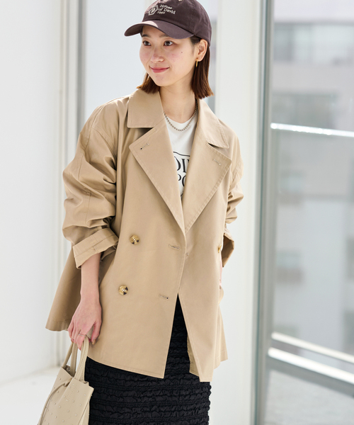 「JOURNAL STANDARD relume」 トレンチコート 36 ネイビー レディース_画像9