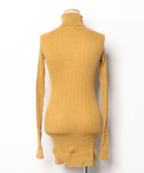 「tumugu」 タートルネックニット FREE イエロー レディース_画像2