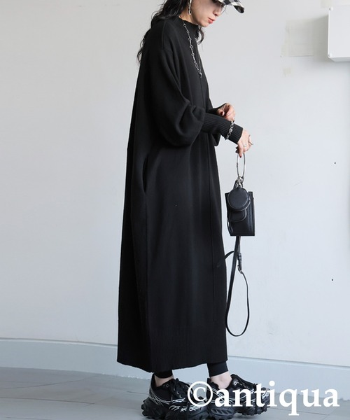 「antiqua」 ニットワンピース ONESIZE レッド系その他 レディース_画像4