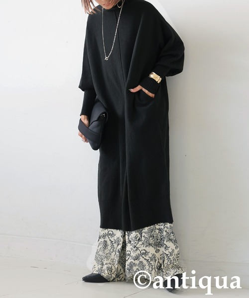 「antiqua」 ニットワンピース ONESIZE レッド系その他 レディース_画像9