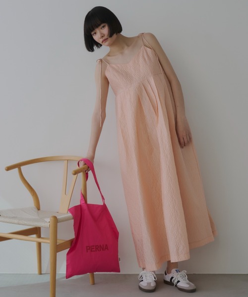 「PERNA」 キャミソールワンピース MEDIUM ブラック レディース_画像3