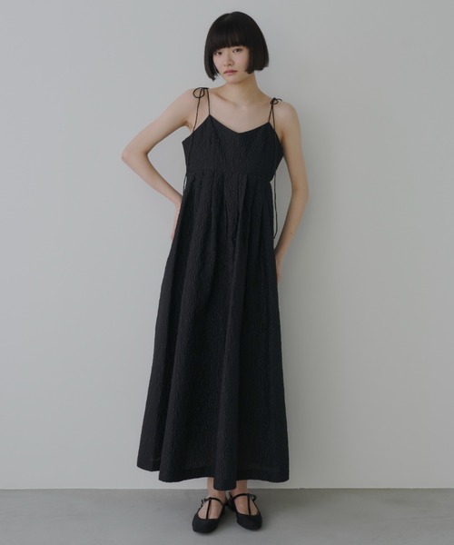 「PERNA」 キャミソールワンピース MEDIUM ブラック レディース_画像8