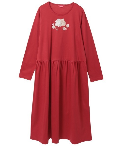 PINK HOUSEうさぎ刺繍ワンピース　★期間限定値下げ★ PINK HOUSE（ピンクハウス） ワンピース 幸見うさぎ刺繍スムース