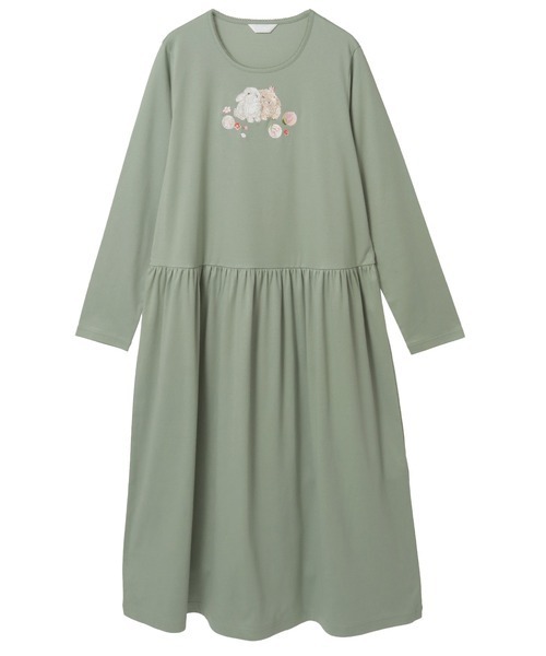 PINK HOUSE（ピンクハウス） ワンピース 幸見うさぎ刺繍スムース