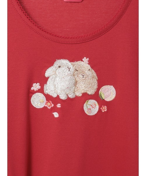 PINK HOUSE（ピンクハウス） ワンピース 幸見うさぎ刺繍スムース