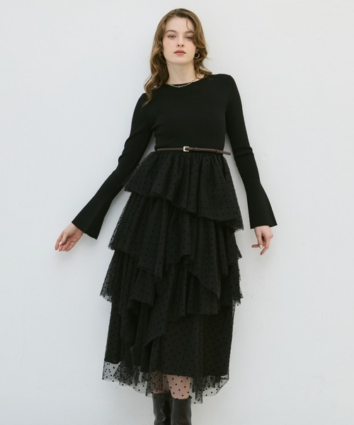 EIMY ISTOIRE（エイミーイストワール） ワンピース チュールドッキング