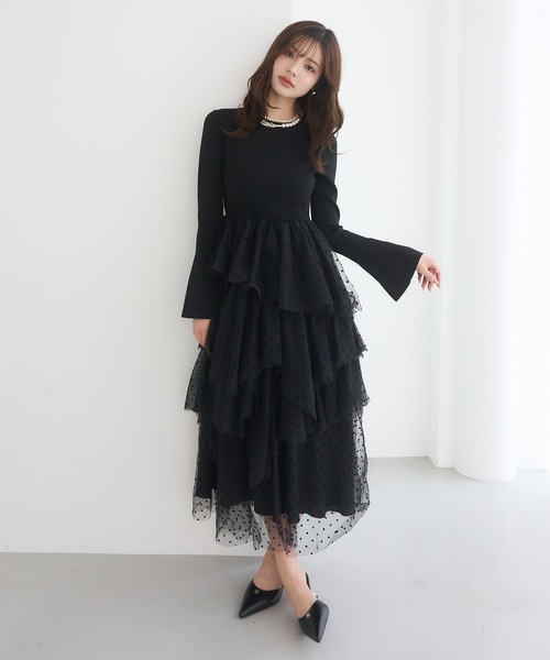 EIMY ISTOIRE（エイミーイストワール） ワンピース チュールドッキング