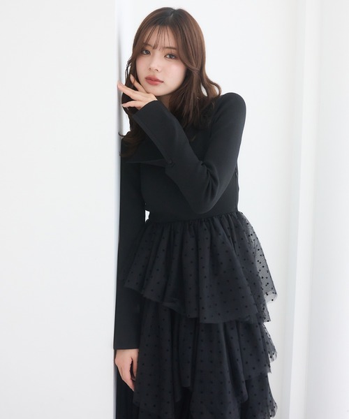 EIMY ISTOIRE（エイミーイストワール） ワンピース チュールドッキング