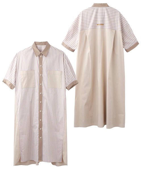 「MILKFED.」 シャツワンピース ONE SIZE ブルー レディース_画像2