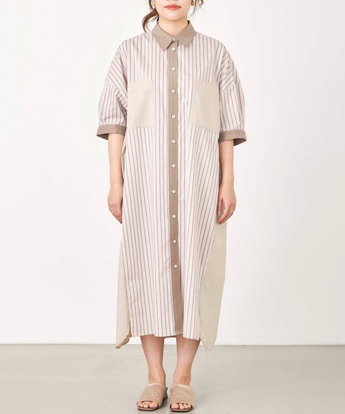 「MILKFED.」 シャツワンピース ONE SIZE ブルー レディース_画像4