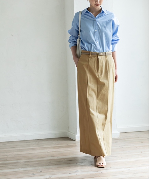 「NOBLE」 ロングスカート 36 ベージュ レディース_画像6