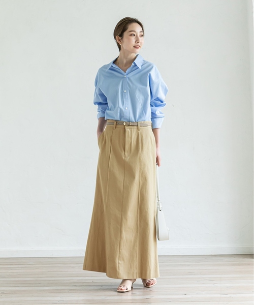 「NOBLE」 ロングスカート 36 ベージュ レディース_画像7