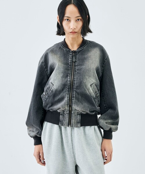 Edition（エディション） ma1 ma-1 ブラックデニム MA-1ジャケット