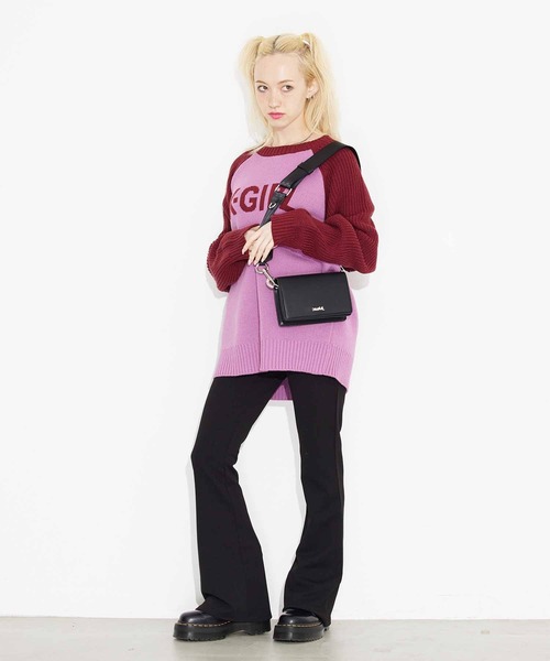 「X-girl」 長袖ニット ONE SIZE ホワイト レディースの画像