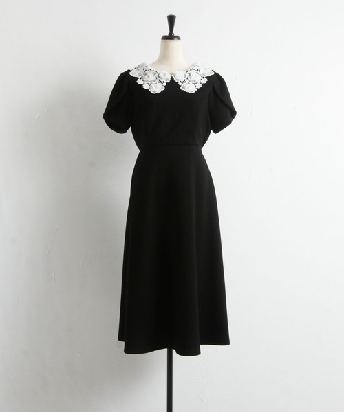 「tocco closet」 半袖ワンピース M ブラック レディース_画像2