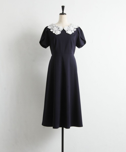 「tocco closet」 半袖ワンピース M ブラック レディース_画像3