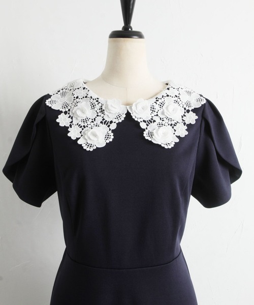 「tocco closet」 半袖ワンピース M ブラック レディース_画像8
