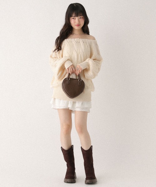 Heather（ヘザー） ショルダーバッグ バッグ ハートボストンBAG 654138