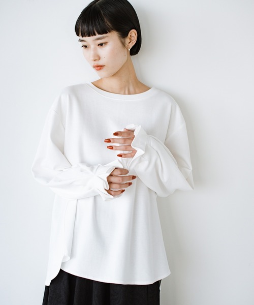 「ANNA LUNA」 長袖カットソー LARGE オフホワイト レディース_画像6