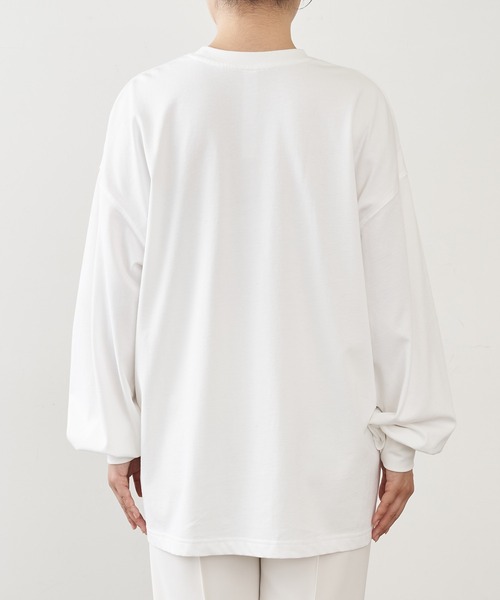 「THE PAUSE」 長袖カットソー FREE オフホワイト レディース_画像4