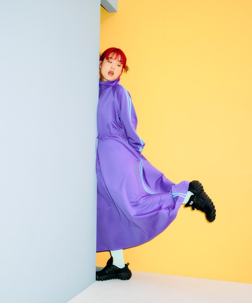 「PUNYUS」 長袖ワンピース 3 パープル レディース_画像4