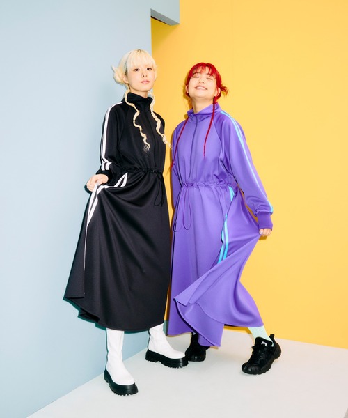 「PUNYUS」 長袖ワンピース 3 パープル レディース_画像7