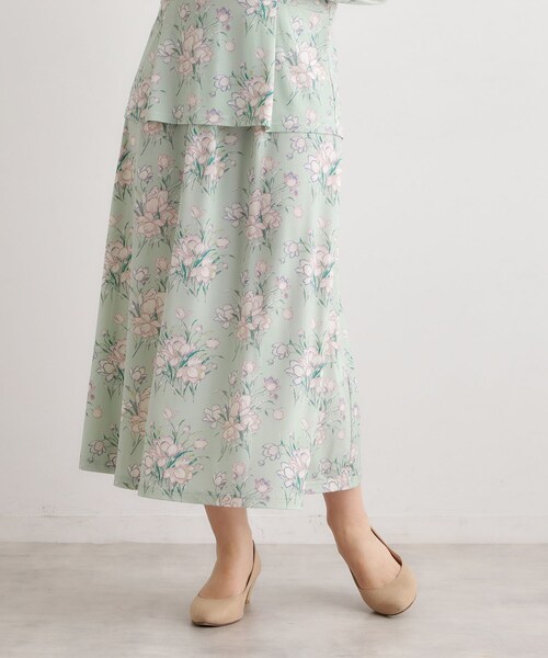 リバティ　ソープ　ロングスカート　ローラアシュレイ　check&stripe好き LAURA ASHLEY / ローラ アシュレイ （レディース） スカート