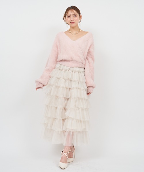「ROYAL PARTY」 長袖ニット FREE ベージュ レディース_画像4