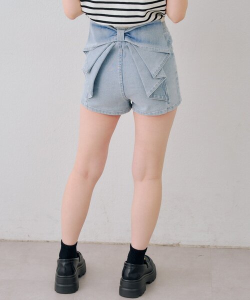 continuer de NICE CLAUP ジーンズ デニム デニムパンツ 後リボン