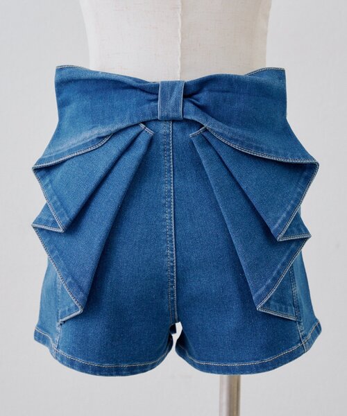 continuer de NICE CLAUP ジーンズ デニム デニムパンツ 後リボン