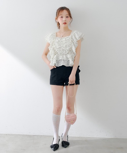 continuer de NICE CLAUP ジーンズ デニム デニムパンツ 後リボン