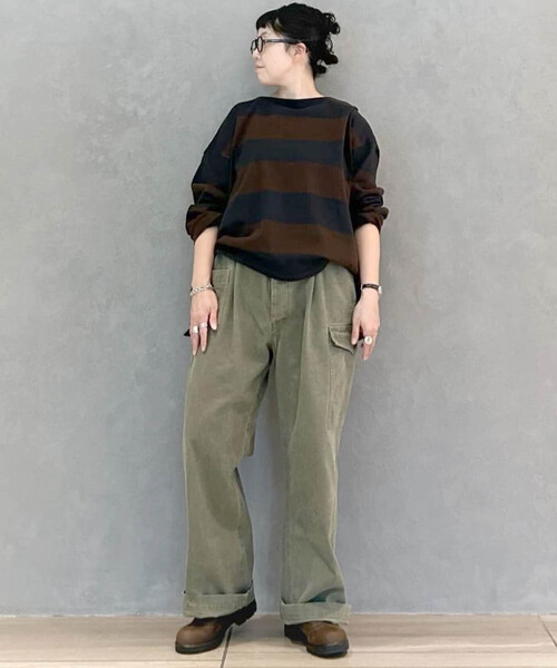 「JOURNAL STANDARD LUXE」 7分袖カットソー FREE グリーン レディースの画像